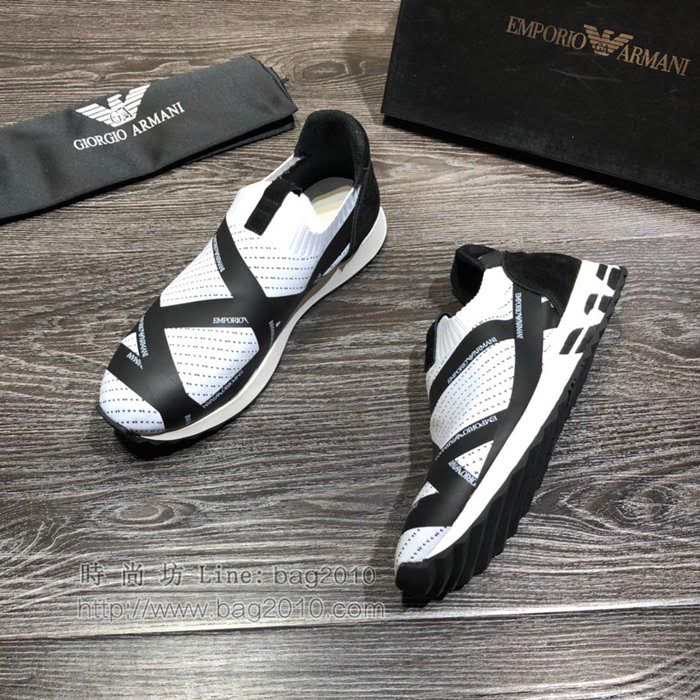 Armani男鞋 2019新款 男士休閒運動鞋 透氣網布 阿瑪尼時尚男鞋  jpx2155